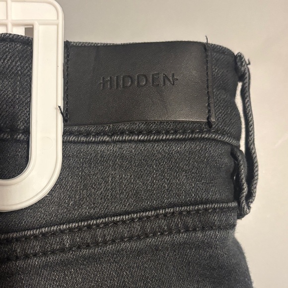 Hidden Denim Black Skinny Distressed Jeans Raw Hem Size 26 - Picture 8 of 13